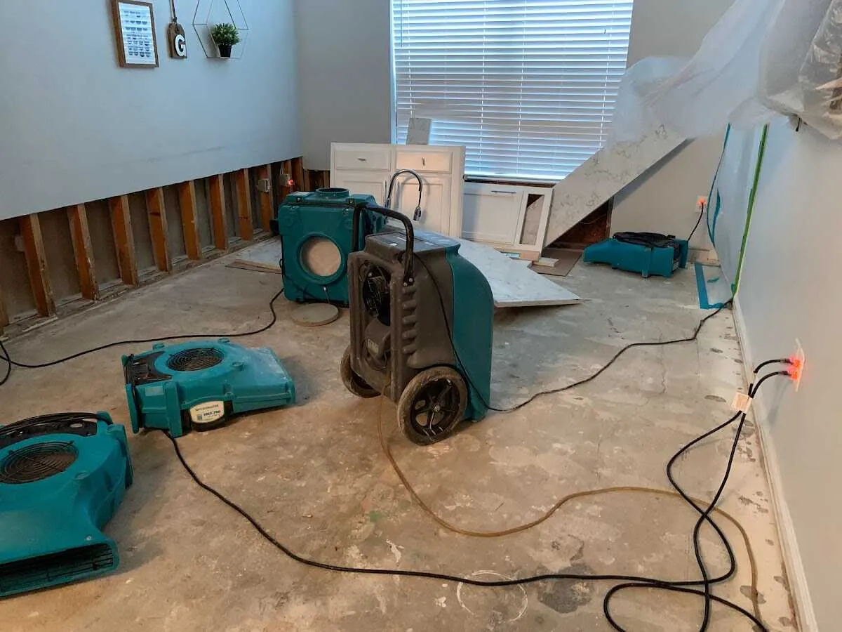 Dehumidifier in flood-cut room for Water Extraction & Removal in Parkersburg